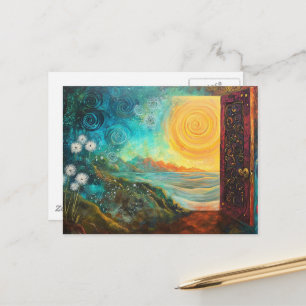 Das magische Gartentorportal Postkarte