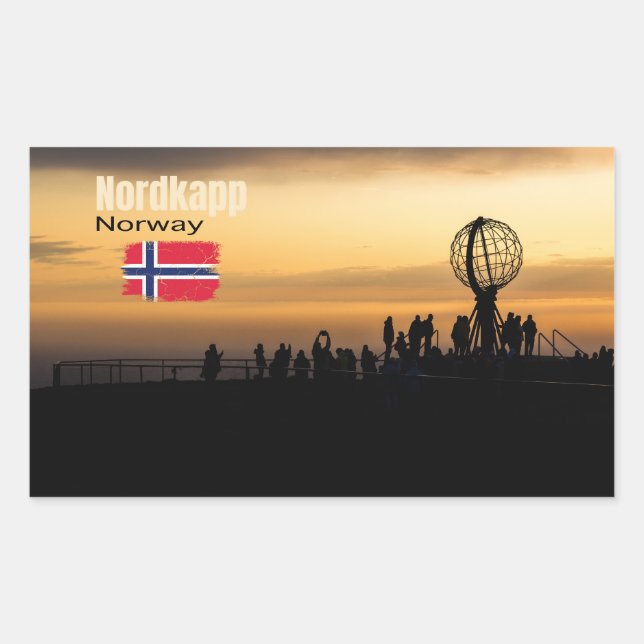 Das magische Nordkapp Rechteckiger Aufkleber (Vorderseite)