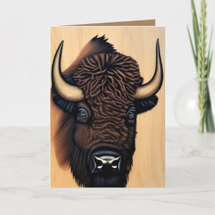 Das majestätische Bison - ein Symbol für Power und Dankeskarte