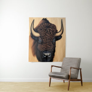 Das majestätische Bison - ein Symbol für Power und Wandteppich