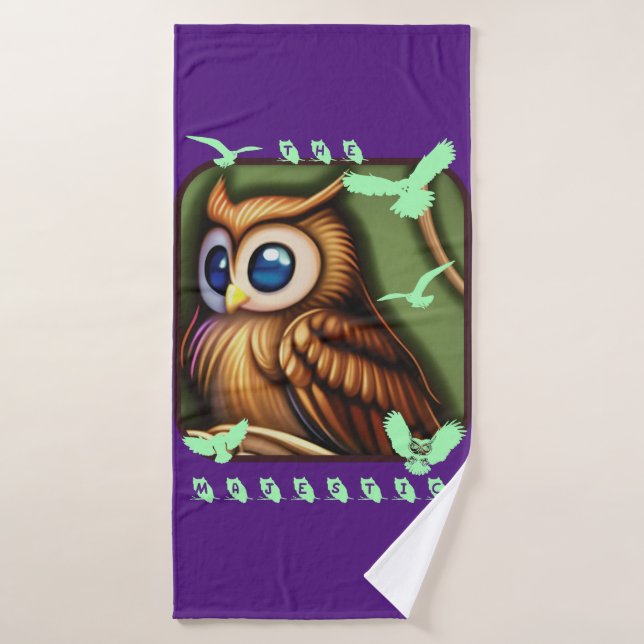 Das majestätische Brown Owl Badehandtuch (Badehandtuch)