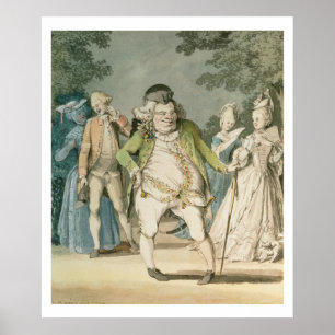 Das Makkaroni, 1774 (w/c auf Papier) Poster