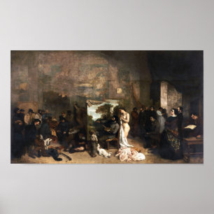 Das Malerstudio von Courbet - Poster