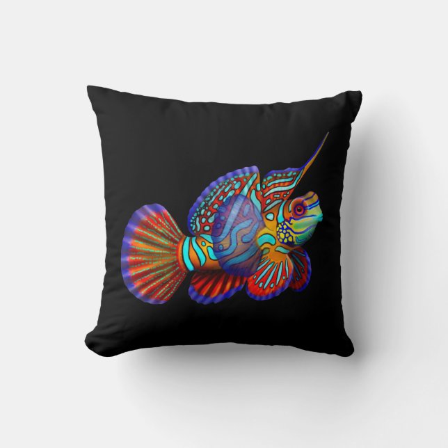 Das MandarineGoby Dragonet Fisch-Kissen Kissen (Vorderseite)