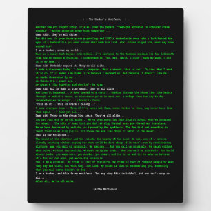 Das Manifest des Hackers Fotoplatte