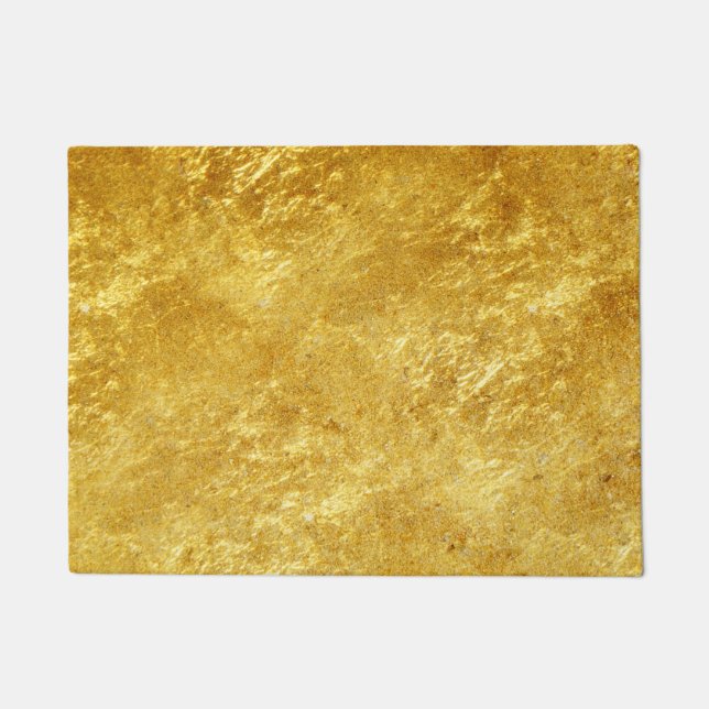 Das Marmormuster aus Gold und Gelb Fußmatte (Vorderseite)