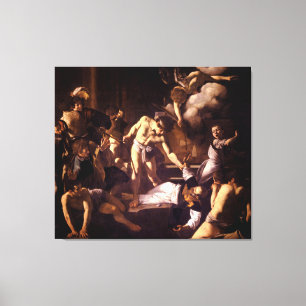 Das Martyrium von St Matthew durch Caravaggio 1600 Leinwanddruck