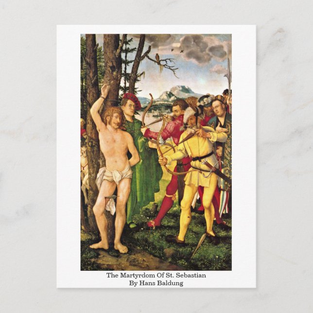 Das Martyrium von St. Sebastian von Hans Baldung Postkarte (Vorderseite)