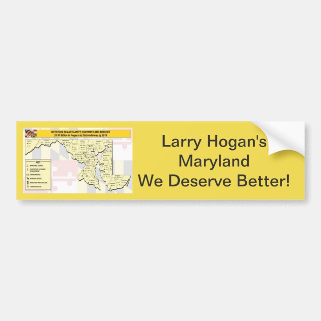 Das Maryland-Autoaufkleber Larryhogans Autoaufkleber (Vorne)