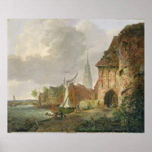 Das März-Tor in Buxtehude, 1830 Poster