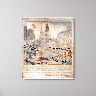 Das Massaker von Boston, Paul Revere King Street Leinwanddruck