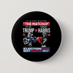 Das Matchup Der Don Und Genosse Harris - Pro Trump Button