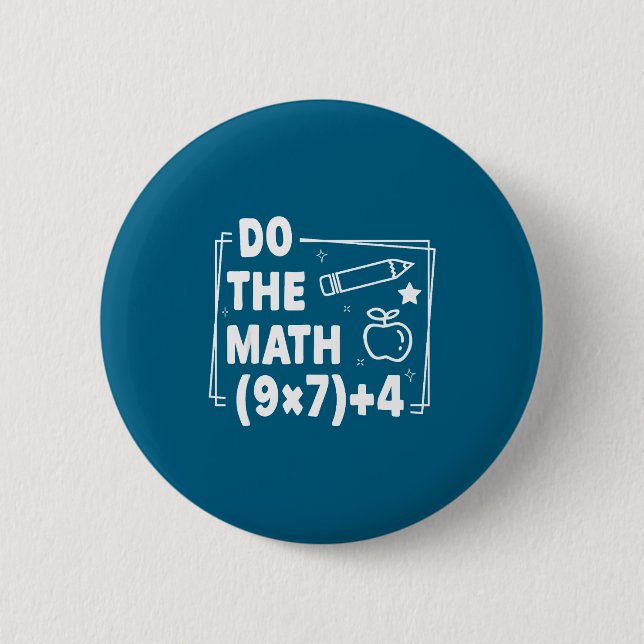 Das Math 67 Meme Pemdas Grundschule Button (Vorderseite)