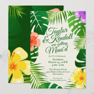 Das Maui'd   Tropical Island Beach Luau Einladung