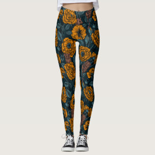Das Mäuse-Party in Orange und Blau Leggings