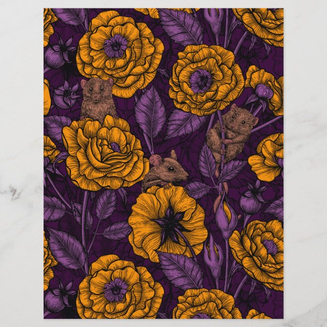 Das Mäuse-Party in Orange und Violett (Vorderseite)