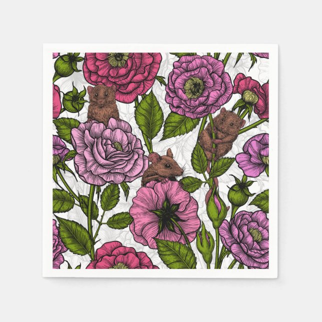 Das Mäuse-Party Serviette (Vorderseite)