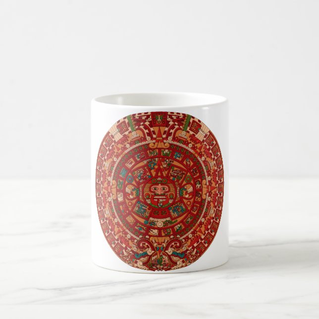 Das Maya (aztekische) Kalender-Rad Kaffeetasse (Mittel)