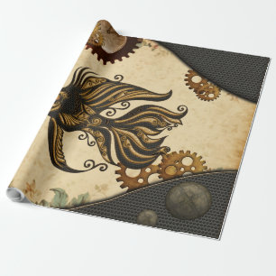 Das mechanische Wunder des Ozeans Steampunkfisch. Geschenkpapier