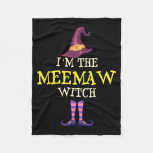 Das Meemaw-Hexenkostüm Halloween Lustige Hexe Fleecedecke