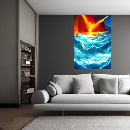 Das Meer brennt | AI Art Poster