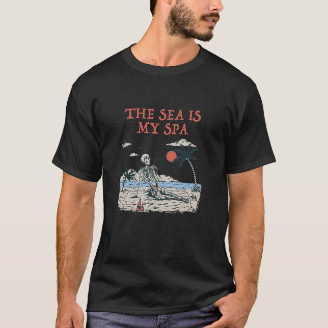 Das Meer ist mein Wellness-Center Beach Meditation T-Shirt (Vorderseite)