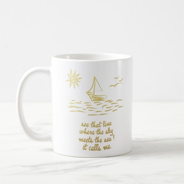 Das Meer ruft mich Tasse Moana inspiriert an (Links)