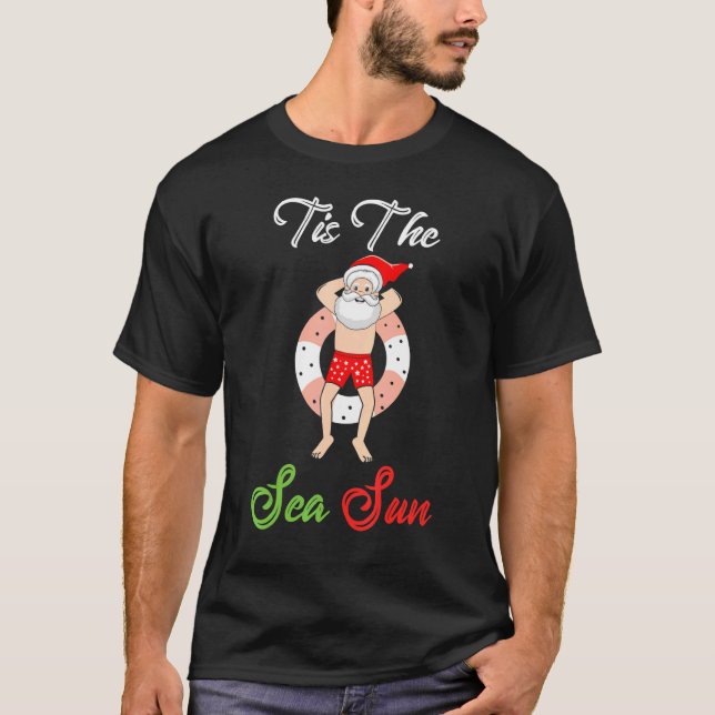 Das Meer Sonne ermüdet Santa Tube Urlaub T-Shirt (Vorderseite)
