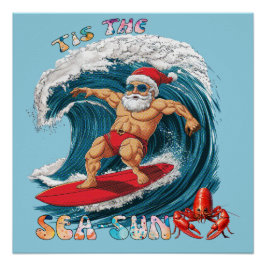Das Meer-Sonne - Surfen im Santa Poster