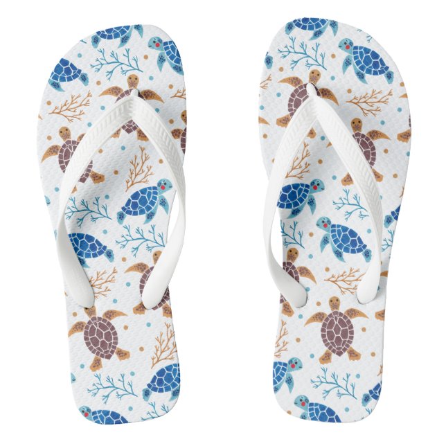 Das Meeresschildkrötenmuster Flip Flops (Fußbett)