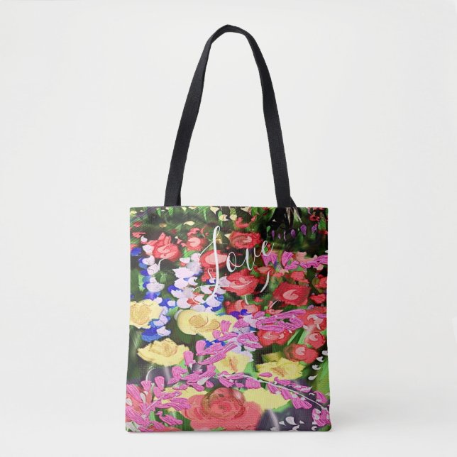 Das mehrfarbige Lackieren brillanter Blume Tasche (Vorderseite)