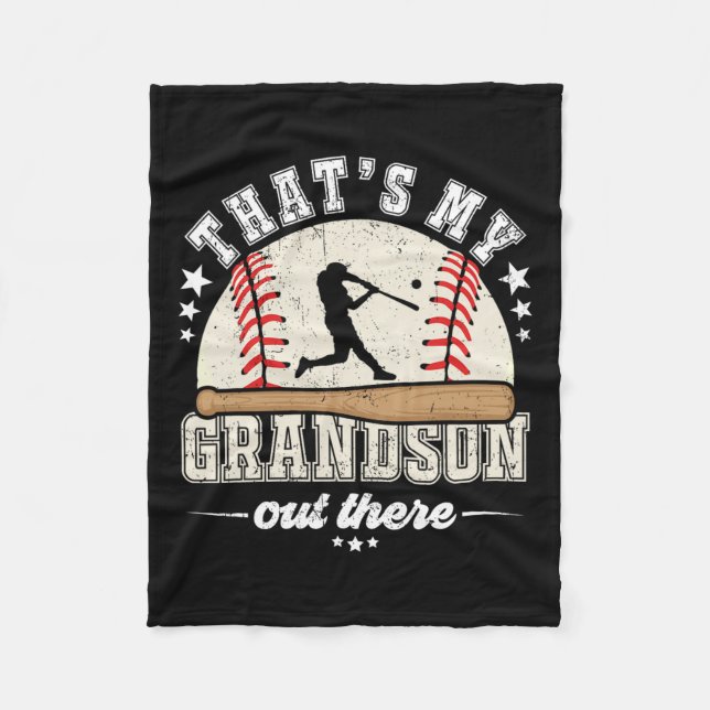 Das meine Großmutter da draußen Baseball Großmutte Fleecedecke (Vorderseite)