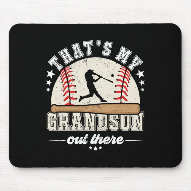 Das meine Großmutter da draußen Baseball Großmutte Mousepad (Vorne)