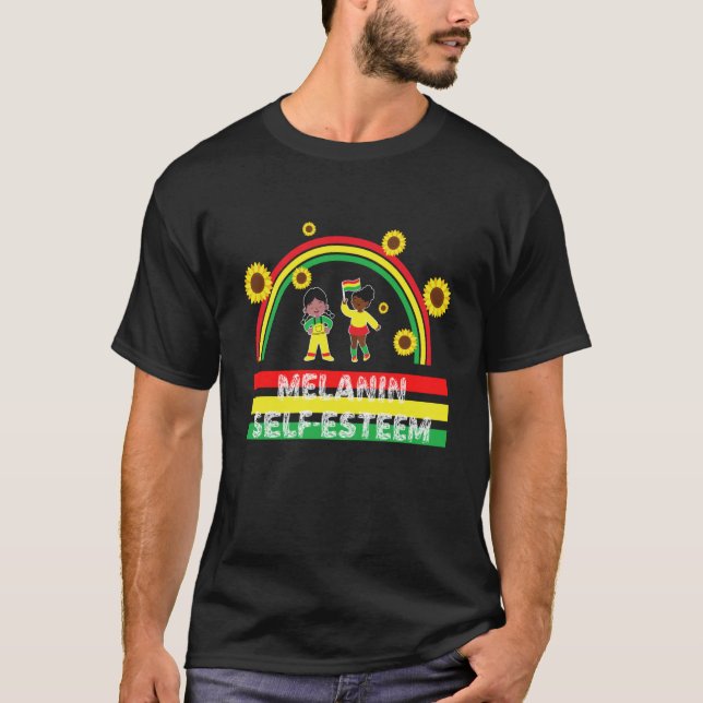 Das Melanin der Kinder stärkt das Selbstgefühl und T-Shirt (Vorderseite)