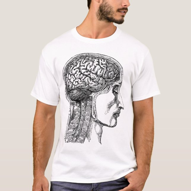 Das menschliche Gehirn - antiker Stich T-Shirt (Vorderseite)