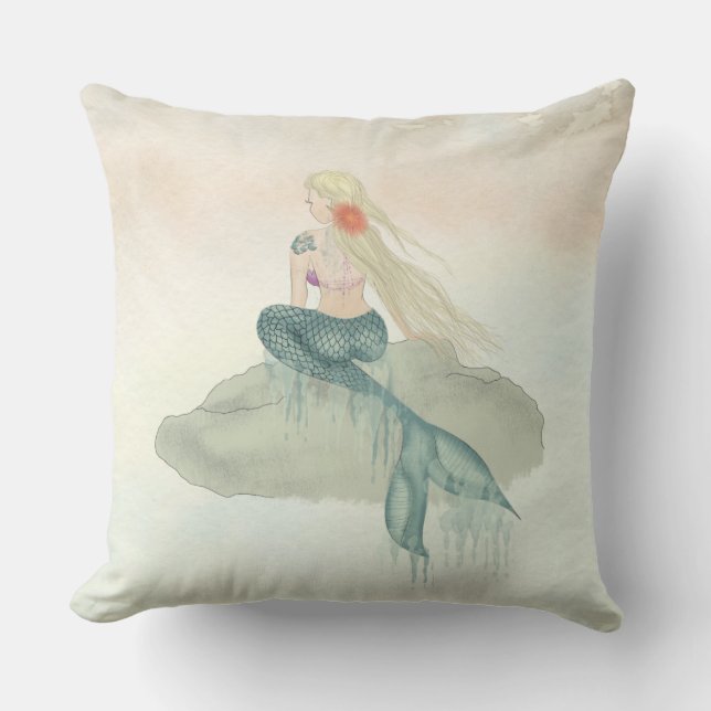 DAS MERMAID - Kissen Für Draußen (Vorderseite)
