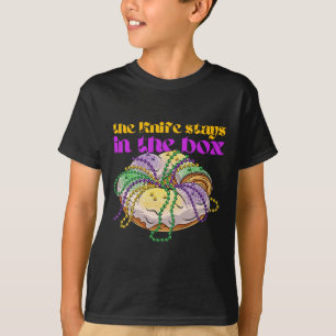 Das Messer Bleibe in der Box Mardi Gras Funny King T-Shirt