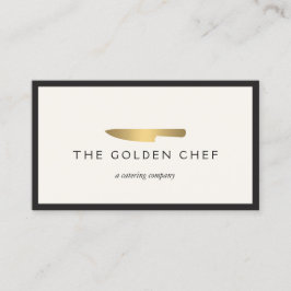 Das Messer-Logo von Gold Koch für Catering, Restau Visitenkarte