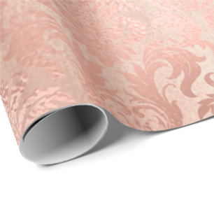 Das metallische rosa königliche Rosen-Goldpulver Geschenkpapier