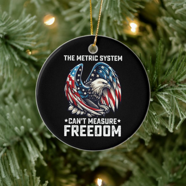 Das metrische System kann die Freiheit des amerika Keramik Ornament (Baum)