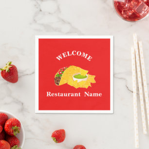 Das mexikanische Restaurant heißt Sie herzlich wil Serviette