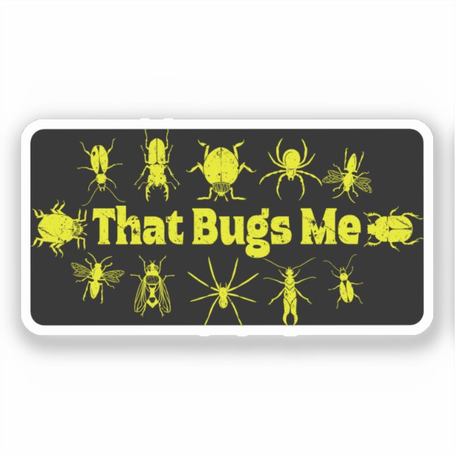 Das mich lustig erschütterte Insektenbugs Aufkleber (Vorderseite)
