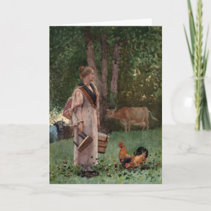 Das Milchmädchen Winslow Homer Karte