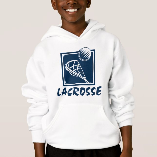 Das mit Kapuze Sweatshirt des Lacrosse-Kindes (Vorderseite)