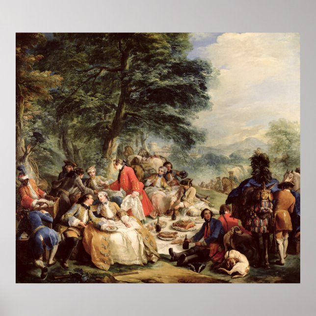 Das Mittagessen, 1737 Poster (Vorne)