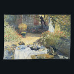 Das Mittagessen Claude Monet Geschirrtuch<br><div class="desc">Das Mittagessen. Claude Monet. Reproduktion berühmter Kunstbilder im öffentlichen Bereich.</div>