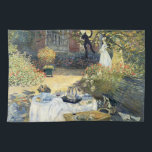 Das Mittagessen Claude Monet Geschirrtuch<br><div class="desc">Das Mittagessen. Claude Monet. Reproduktion berühmter Kunstbilder im öffentlichen Bereich.</div>