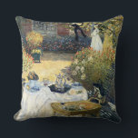 Das Mittagessen Claude Monet Kissen<br><div class="desc">Das Mittagessen. Claude Monet. Reproduktion berühmter Kunstbilder im öffentlichen Bereich.</div>