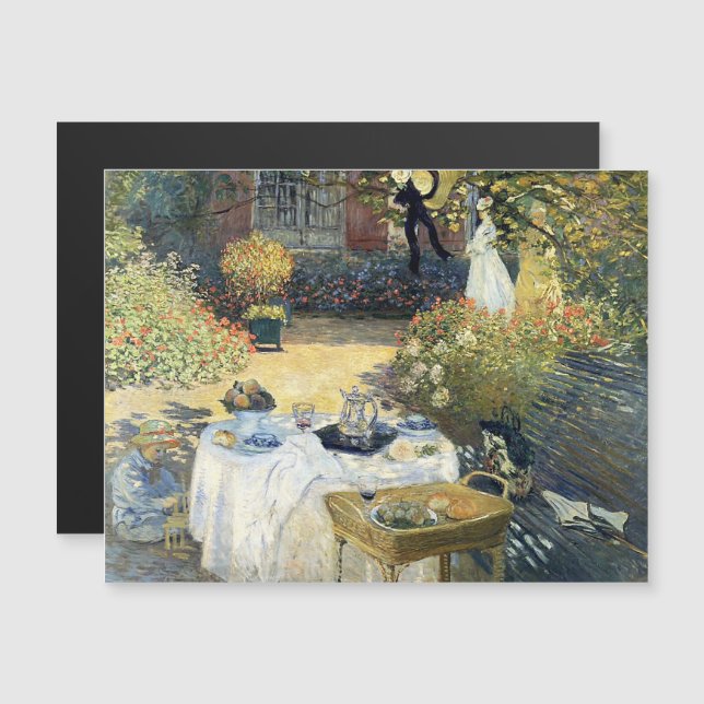 Das Mittagessen Claude Monet Magnetkarte (Vorne/Hinten)