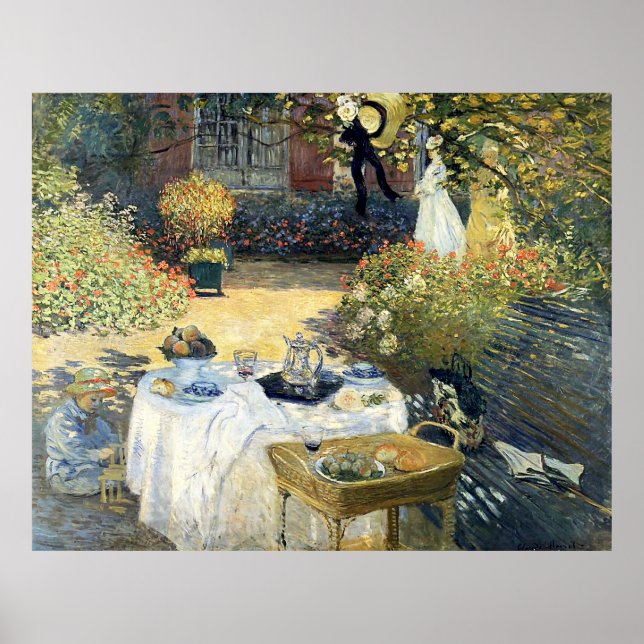 Das Mittagessen Claude Monet Poster (Vorne)